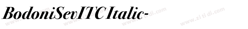 BodoniSevITC Italic字体转换